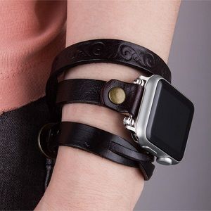 Vikoros Leather Wrap Band for Apple Watch 38/40/41/42/44/45/49mm Women